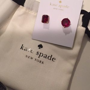 Kate spade pink multi diamond earrings studs